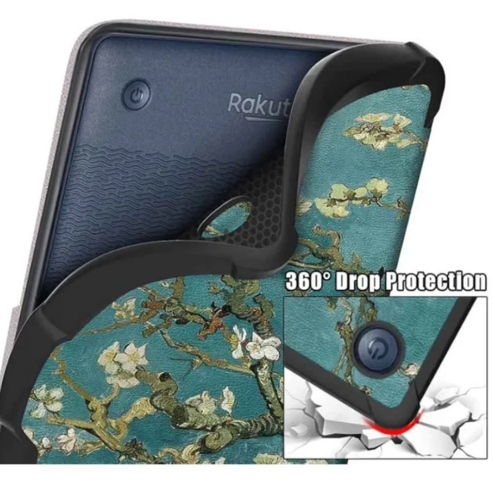Sleep Cover | Kobo Clara Black & White | Van Gogh's Almond Blossoms Design